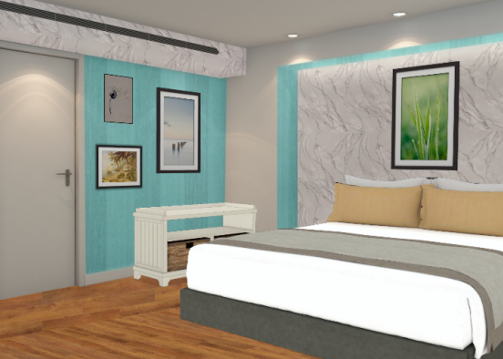 Light sky bedroom Design Rendering