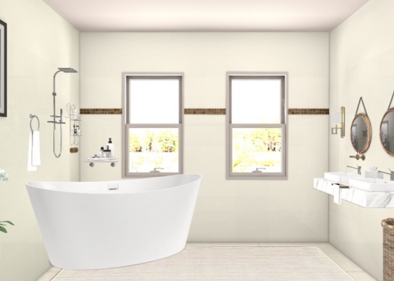 Banheiro Simples Design Rendering