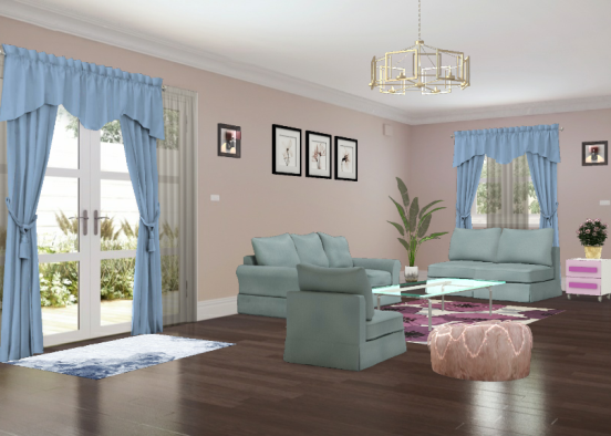 living room #fullhouse Design Rendering