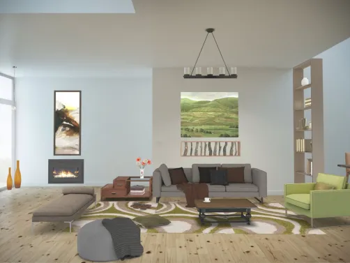 green livingroom
