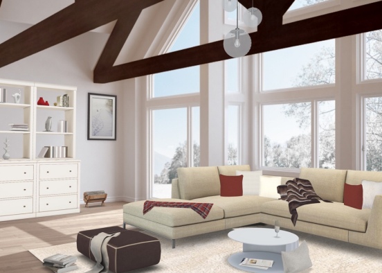 snow livingroom Design Rendering