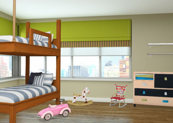 Dormitorio de niños Design Rendering