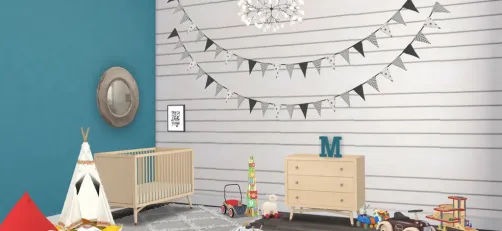 chambre bébé garçon bleu