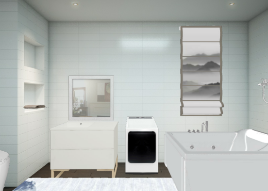 Современная ванная комната  Design Rendering