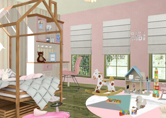 Dormitorio infantil. Design Rendering