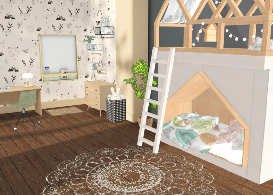 Kids bedroom!!🤍 Design Rendering