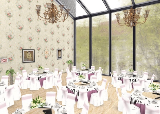 classic vintage dinning room for weddings  Design Rendering