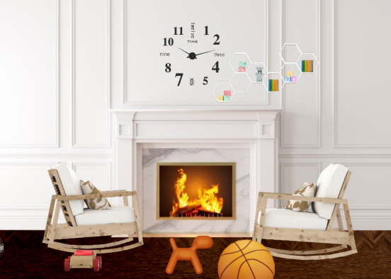 Fire place Design Rendering