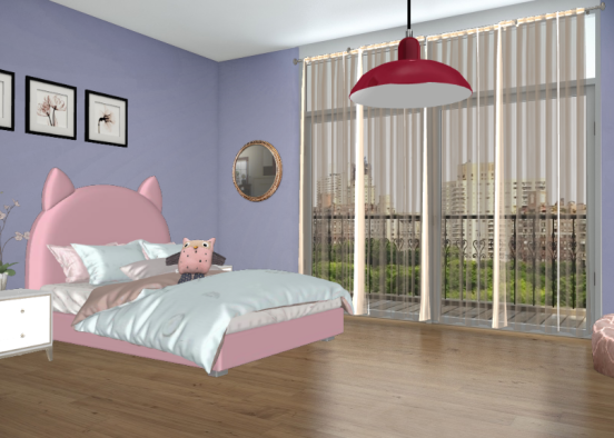 Girls bedroom  Design Rendering