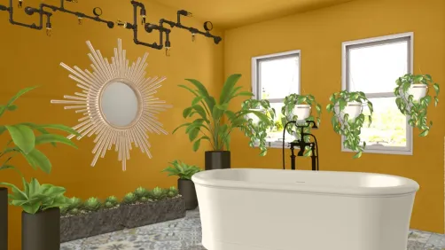 jungle bathroom