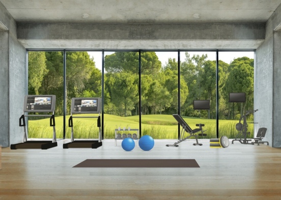 nature gym inside Design Rendering