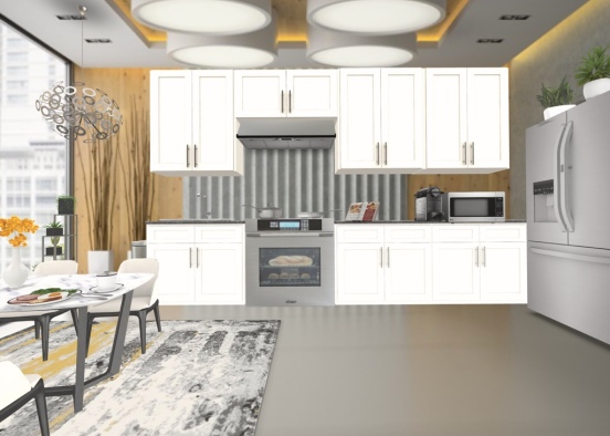 apartment kitchen  Design Rendering