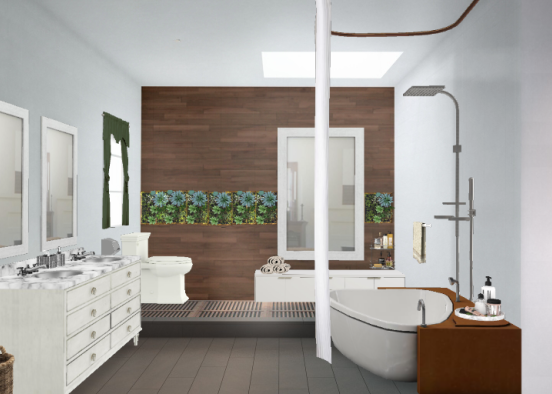 Baño 1 casa sierra Design Rendering