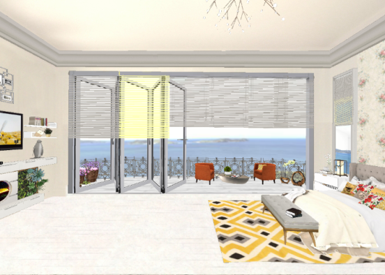 Dormitorio 2 ciudad y playa Design Rendering