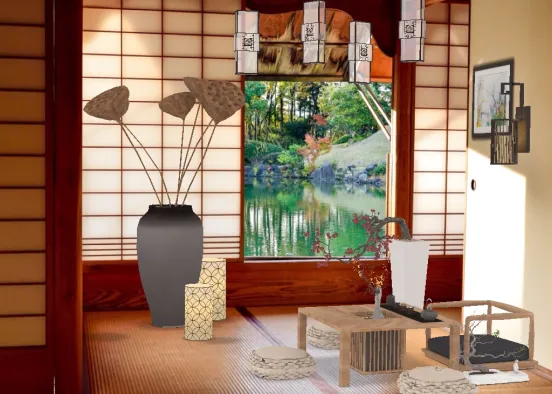 Japanese tea room Design Rendering