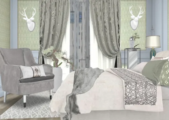 green dreams #bedroom  Design Rendering