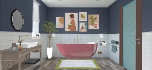 arty bathroom