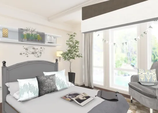 Dreamy green and silver sanctuary  Design Rendering