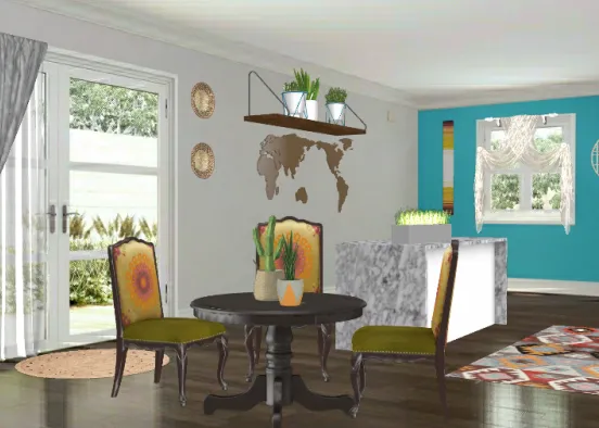 Eclectic dining area  Design Rendering