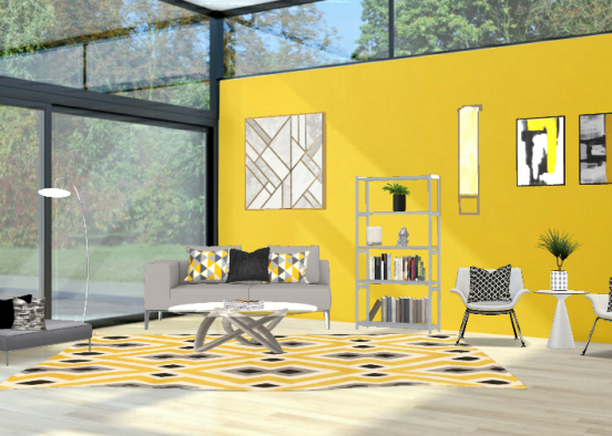 Modern yellow Design Rendering