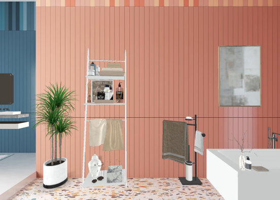 Pastel Bathroom Design Rendering