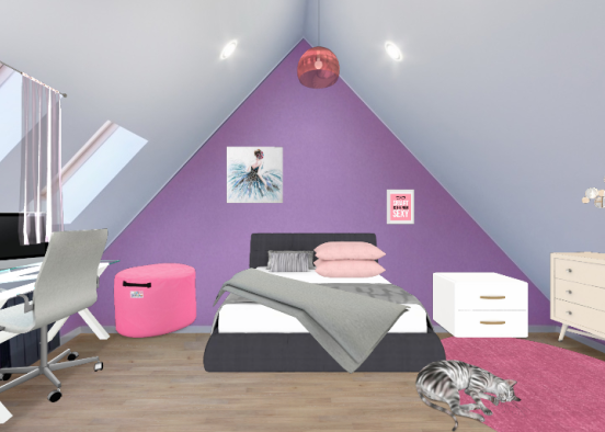 Sweet modern room Design Rendering