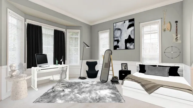 Black and white room (leave a like and follow!)