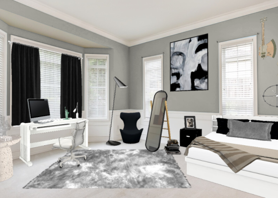 Black and white room (leave a like and follow!) Design Rendering