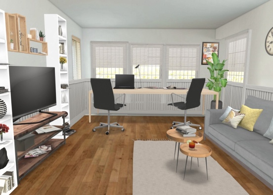 Office And hang-out room Design Rendering