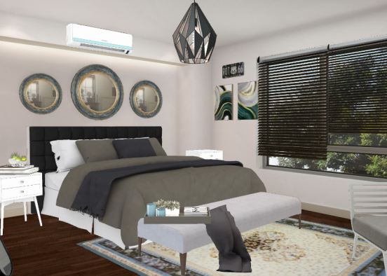 🌌 Bedroom Apartment🖤 Design Rendering