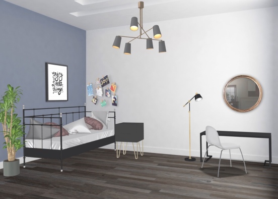 cozy teen room Design Rendering