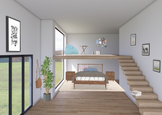 cute and cozy with a loft ! Design Rendering