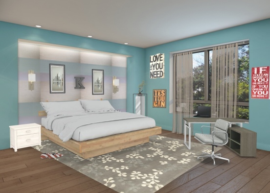 teen bedroom#2 Design Rendering