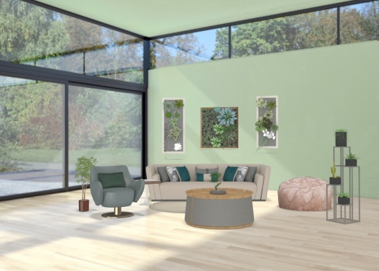 nature lounge Design Rendering
