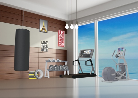 sunshine workout room Design Rendering