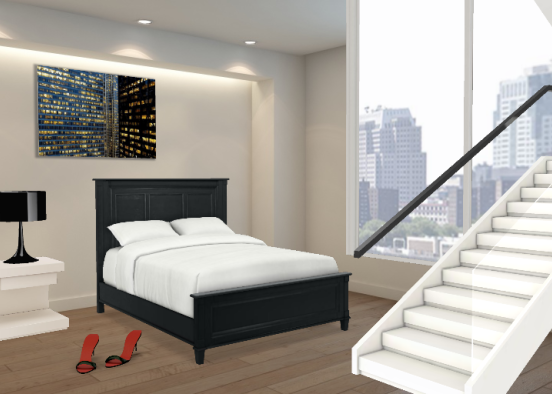Bedroom to loft area 🖤 Design Rendering