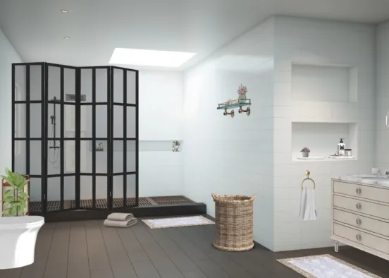 modern bathroom in sweden Design Rendering