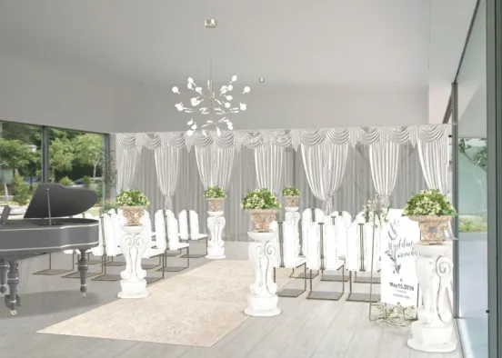 grey wedding in the country Design Rendering