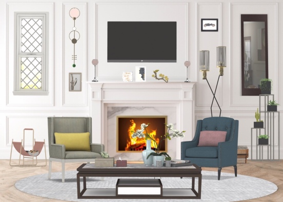 ShabbyChic Livingroom || pau&berch Design Rendering