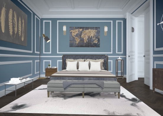 Elegant Dream Man Room  Design Rendering