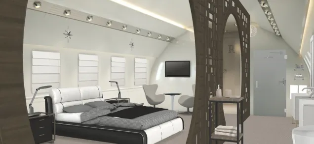 private jet bedroom