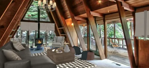 winter cabin 