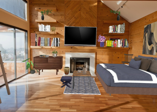 Dormitorio madera Design Rendering