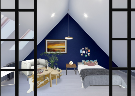 Teenagers bedroom Design Rendering