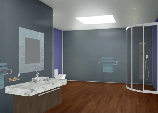 baño minimalista  Design Rendering