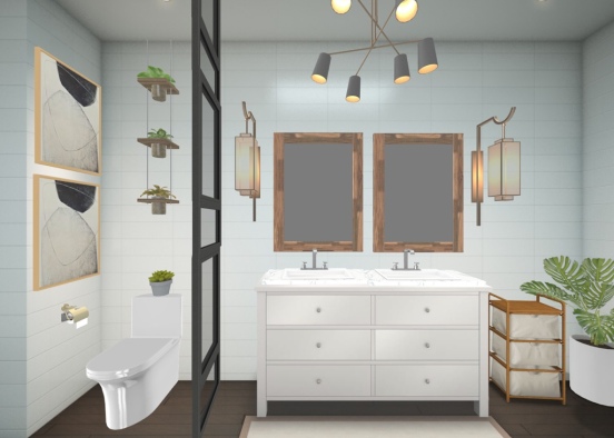Beautiful Clean White Bathroom! Design Rendering