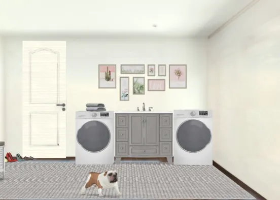 Cute laundry room Design Rendering