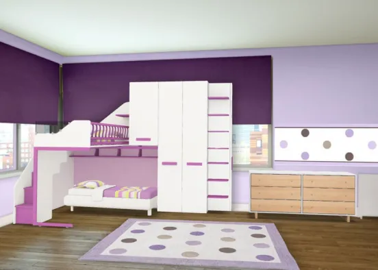 Kids Bedroom A Design Rendering