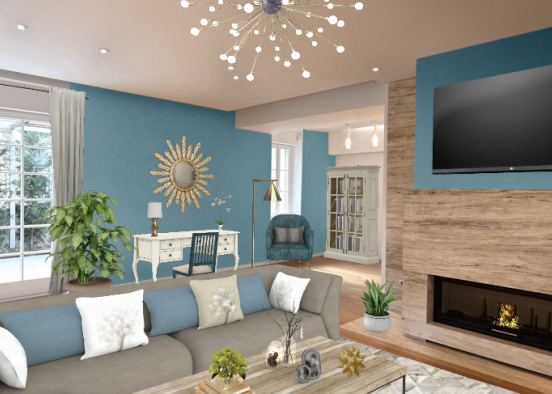 Dream Living Room  Design Rendering