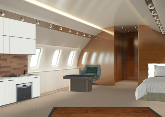 Chambre privée d avion  Design Rendering